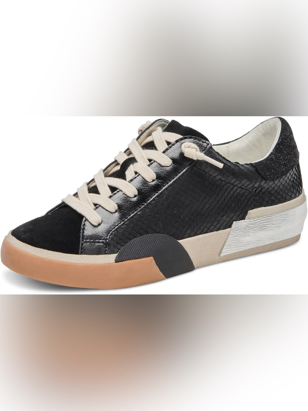Women’s DOLCE VITA black onyx embossed Zina sneakers- Size 8.5